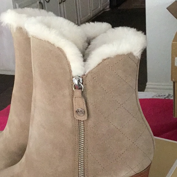 michael Kors wedge boot DK khaki 9M suede new box - Picture 11 of 15